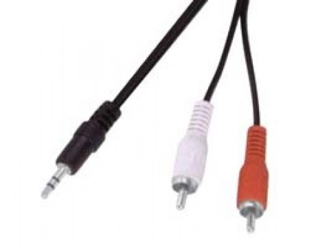 ΚΑΛΩΔΙΟ ΗΧΟΥ 3.5mm STEREO-2RCA M-M 1.5m Q010 (RC095) LZ